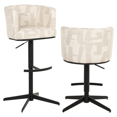 Barkrakk Cheyenne beige graffic svingbar Richmond Interiors Barstol