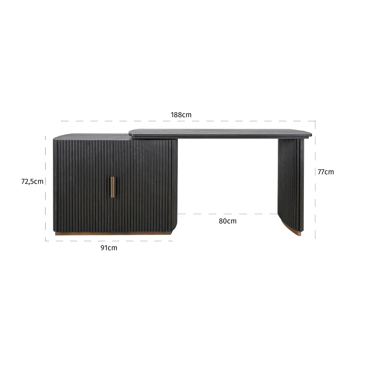 Skrivebord Cambon mørk kaffe Richmond Interiors Skrivebord