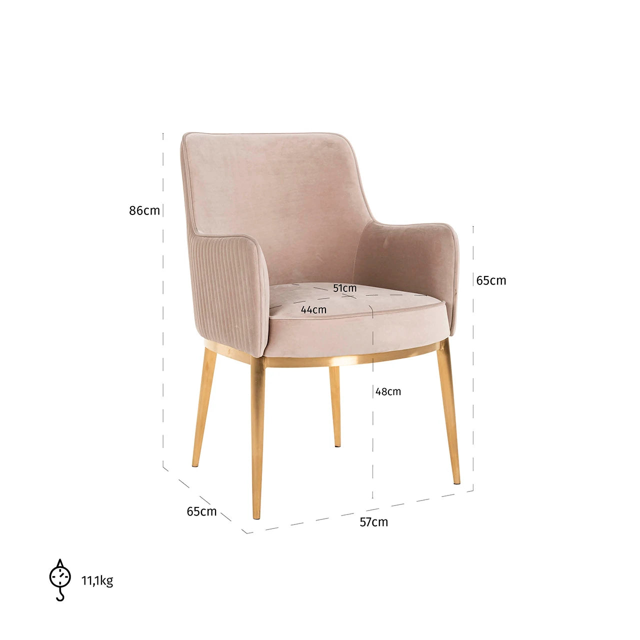 Spisestol Breeze khaki fløyel flammehemmende sett med 2 Richmond Interiors Spisestol
