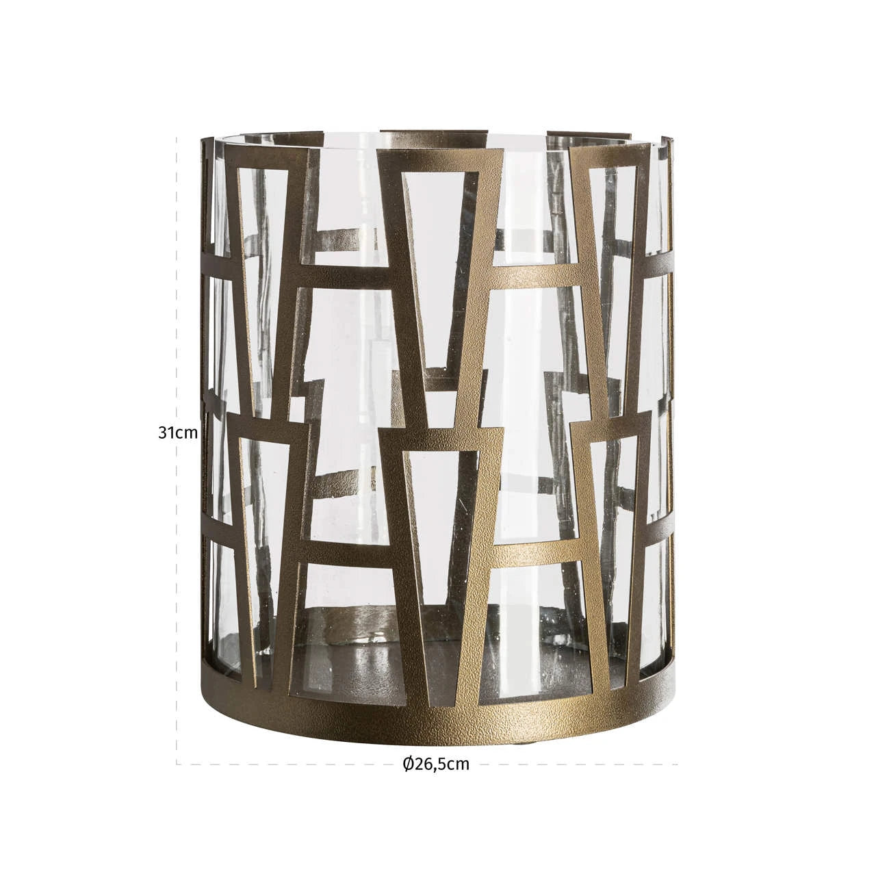 Hurricane light Shandy messing antikk stor Richmond Interiors Lanterne og lysglass