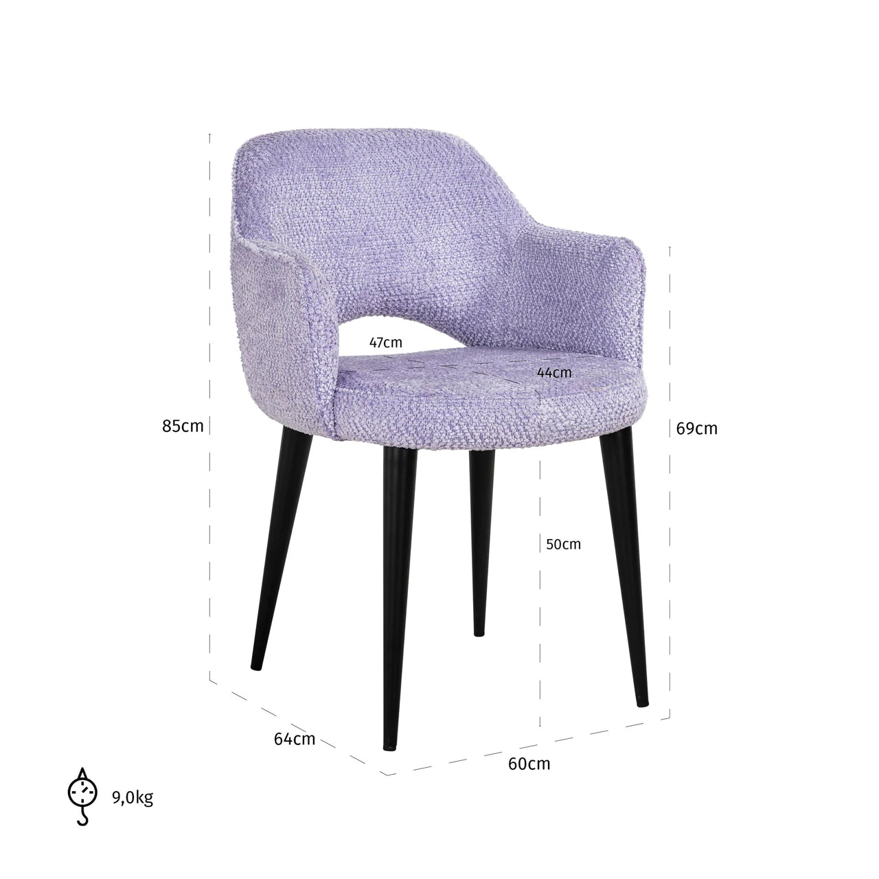 Spisestol Giovanna nydelig lavendel Richmond Interiors Spisestol