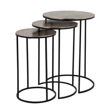 Salongbord Nolan champagne gull Sett med 3 Richmond Interiors Sofabord