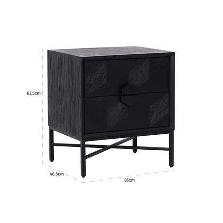 Nattbord Blax svart Richmond Interiors Nattbord