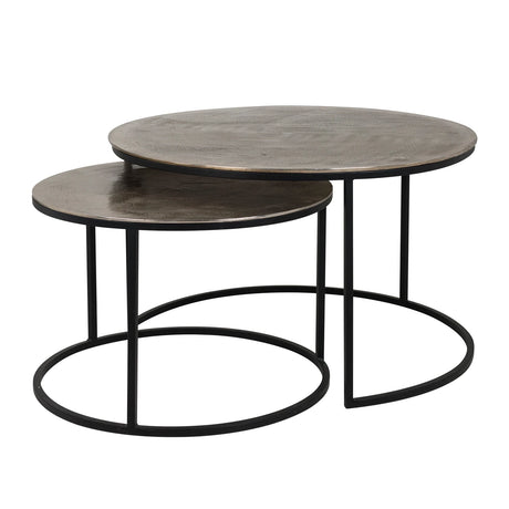 Salongbord Asher champagne gull sett med 2 Richmond Interiors Sofabord
