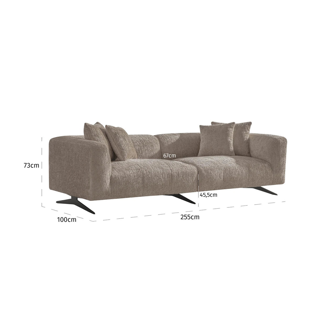 Sofa Hoxton nydelig beige 3-seters Richmond Interiors Sofa
