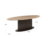 Spisebord Russo askebrun ovalt 235 Richmond Interiors Spisebord