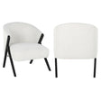 Lounge chair Mia hvit bouclé Richmond Interiors Lenestol