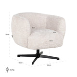 Lenestol Estelle nydelig kremfarget svingbar Richmond Interiors Lenestol