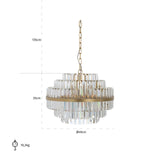lysekrone Desire børstet gull liten Richmond Interiors Taklampe
