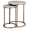 Endebord Bottega Blush beige sett med 2 Richmond Interiors Sidebord