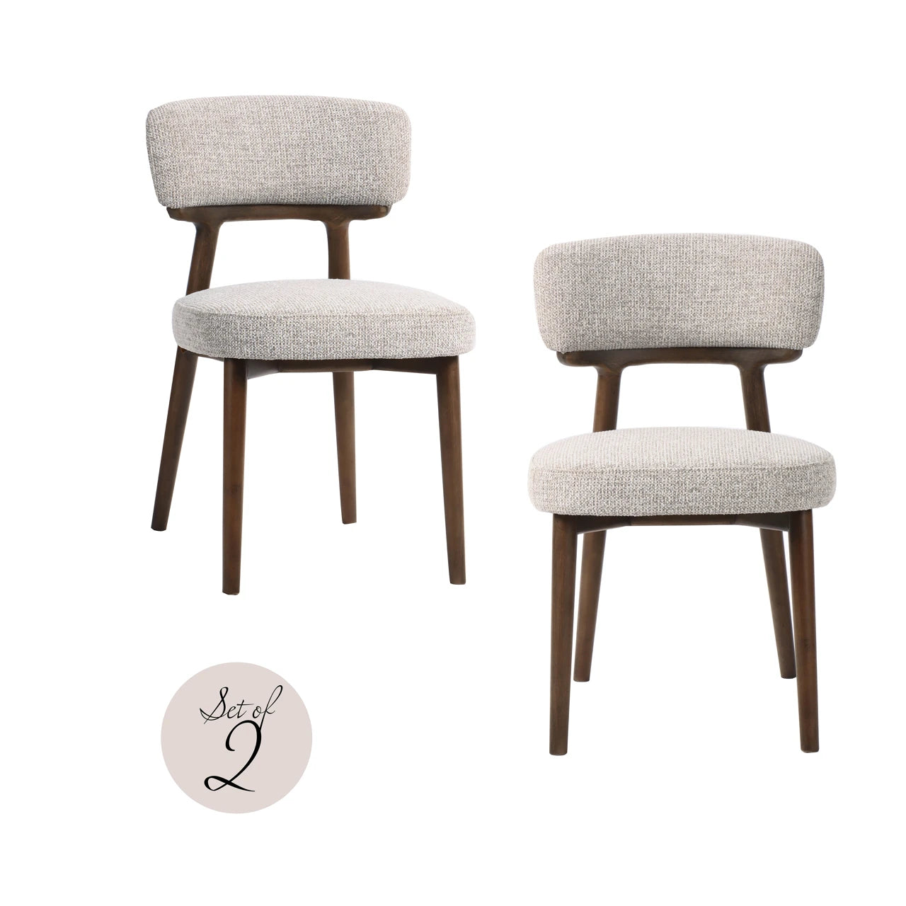 Spisestol Basker naturlig fancy brannhemmende sett med 2 Richmond Interiors Spisestol