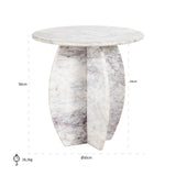 Endebord Holmes hvit 50Ø Richmond Interiors Sidebord