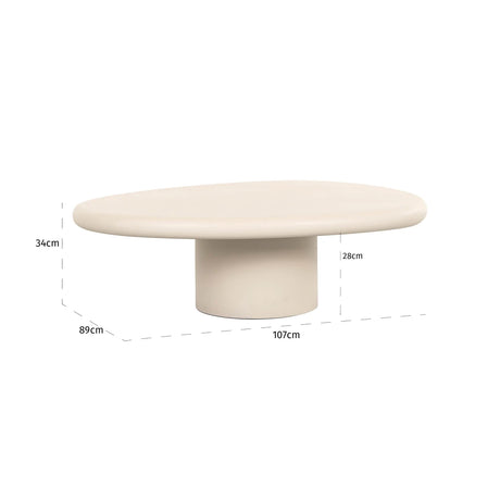 Salongbord Clayton beige 110x90 Richmond Interiors Sofabord