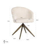 Spisestol Zendaya niagara beige roterbar Richmond Interiors Spisestol