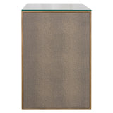 Nattbord Bloomville messing shagreen inkl. glassplate Richmond Interiors Nattbord