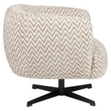 Lounge chair Estelle sand chevron swivel Richmond Interiors Lenestol