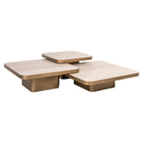Kaffebord Cumulus gull antikk sett med 3 Richmond Interiors Sofabord