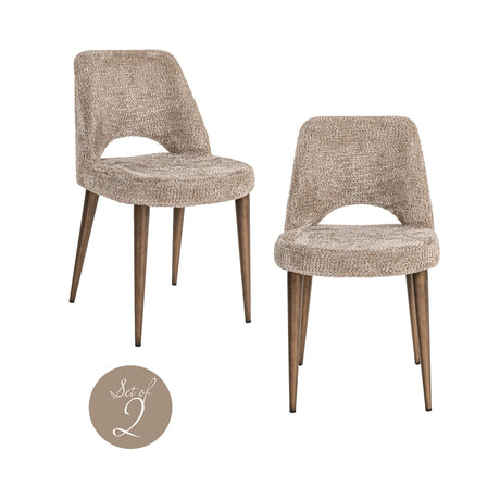 Spisestol Delphine vakker natur brannhemmende sett med 2 Richmond Interiors Spisestol