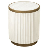 Endebord Tivoli hvit sett med 2 Richmond Interiors Sidebord