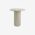 ERIE-kafébord i tre og marmor - råhvit, brun, beige Nordal TABLES