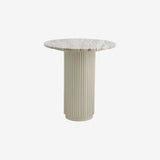ERIE-kafébord i tre og marmor - råhvit, brun, beige Nordal TABLES