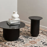 ERIE rundt sidebord i tre og marmor - ø40 cm - sort Nordal TABLES