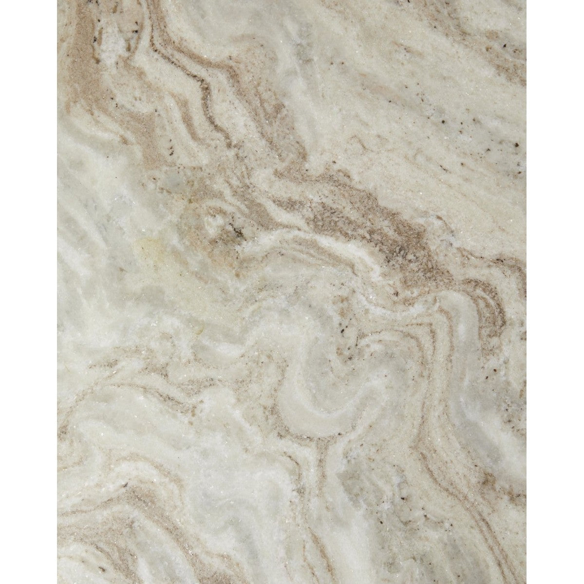 ERIE rundt spisebord i tre og marmor - ø140 cm - rå hvit, brun, beige Nordal TABLES