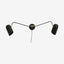 ERIS-vegglampen med 2 armer - B100 cm - svart/messing Nordal WALL LAMPS