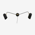 ERIS-vegglampen med 2 armer - B100 cm - svart/messing Nordal WALL LAMPS