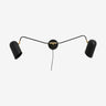 ERIS-vegglampen med 2 armer - B100 cm - svart/messing Nordal WALL LAMPS