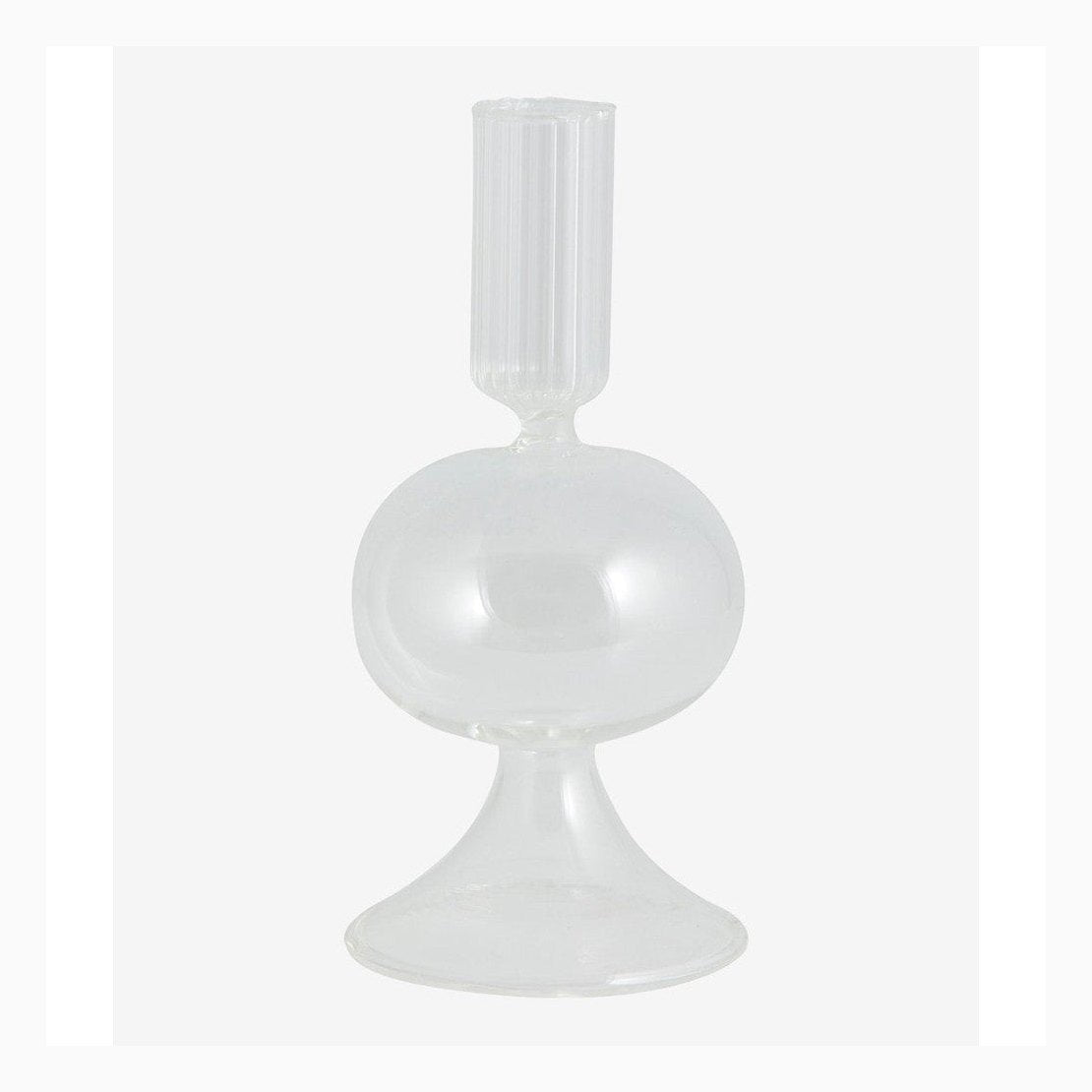 ERISKA lysestaker i glass - h15 cm - klart glass Nordal CANDLEHOLD