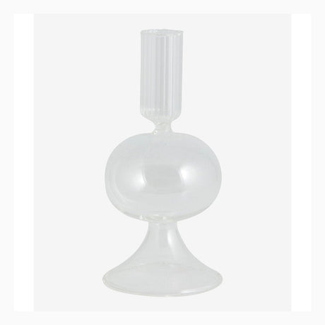 ERISKA lysestaker i glass - h15 cm - klart glass Nordal CANDLEHOLD