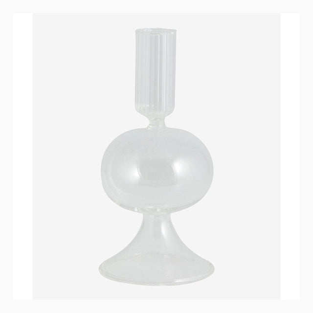 ERISKA lysestaker i glass - h15 cm - klart glass Nordal CANDLEHOLD