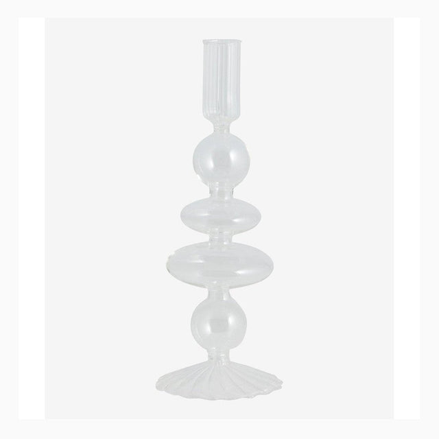 ERISKA lysestaker i glass - h23 cm - klart glass Nordal CANDLEHOLD