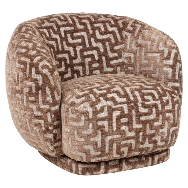 Lounge chair Negreslo brun labyrint Richmond Interiors Lenestol