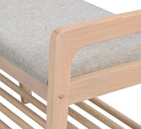 Inverness benk 75 whitewash eik/beige stoff Rowico Benk