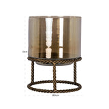 Hurricane-lampe Ropia messing antikk stor Richmond Interiors Lanterne og lysglass