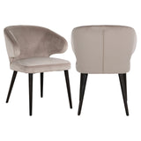Spisestol Indigo khaki fløyel Richmond Interiors Spisestol