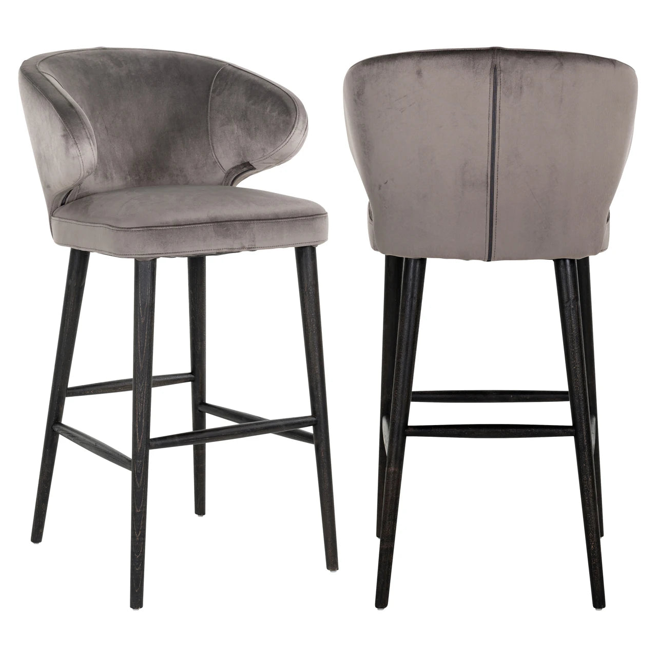 Barstol Indigo stein fløyel Richmond Interiors Barstol