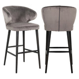 Barstol Indigo stein fløyel Richmond Interiors Barstol