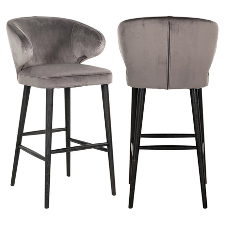 Barstol Indigo stein fløyel Richmond Interiors Barstol