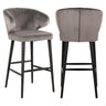 Barstol Indigo stein fløyel Richmond Interiors Barstol