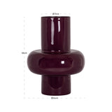 Vase Ashlyn burgunder liten Richmond Interiors Vase