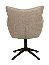 Fresno lenestol beige stoff/brun metallben Rowico Lenestol