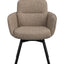 Roswell lenestol mørk beige stoff/brune metallben svingfunksjon Rowico Lenestol