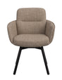 Roswell lenestol mørk beige stoff/brune metallben svingfunksjon Rowico Lenestol