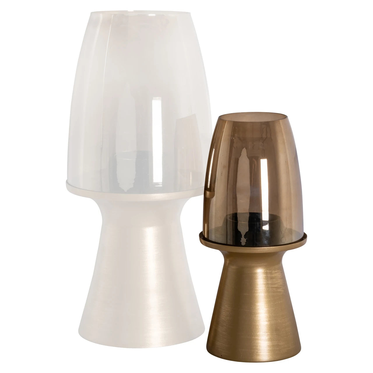 Hurricane light Danea børstet gull liten Richmond Interiors Lanterne og lysglass