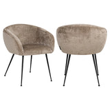 Spisestol Ruby taupe chenille Richmond Interiors Spisestol