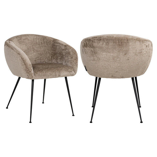 Spisestol Ruby taupe chenille Richmond Interiors Spisestol