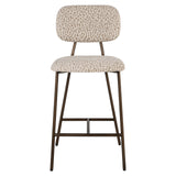 Krakk Xenia beige leopard brannhemmende sett med 2 Richmond Interiors Barstol